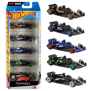 Hot Wheels Pack 5 Carros Fórmula 1 Original 1magnus Preto