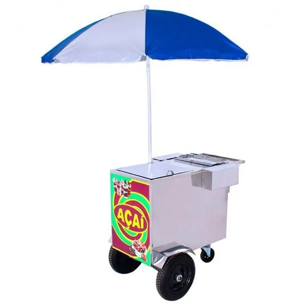 Carrinho De Açaí R2 Com Roda Pneumática E Guarda-sol 965 sem variação