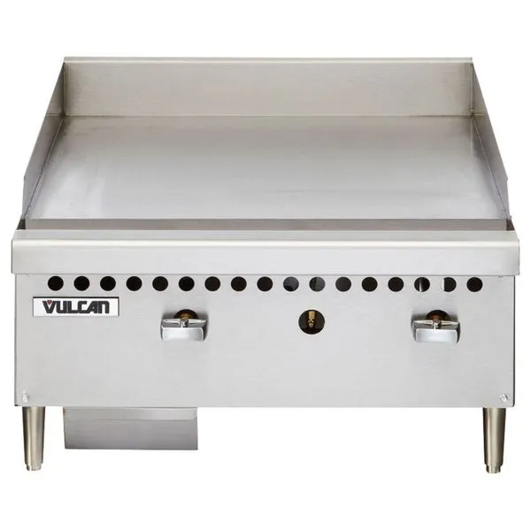 Chapa a Gás GLP VCRG24 2 Queimadores em Alumínio Formato U Alta Espessura Inox Vulcan Chapa a Gás GLP VCRG24 2 Queimadores Alta Espessura Inox Vulcan