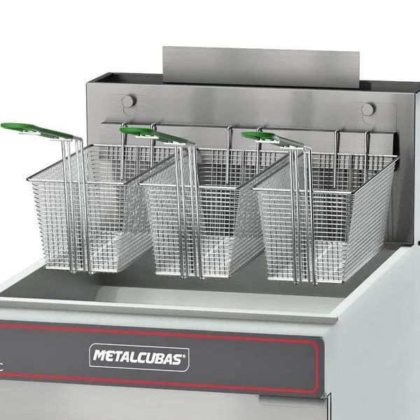 Fritadeira Industrial A Gás 3 Cestos Metalcubas 45 Litros Fog3c sem variação