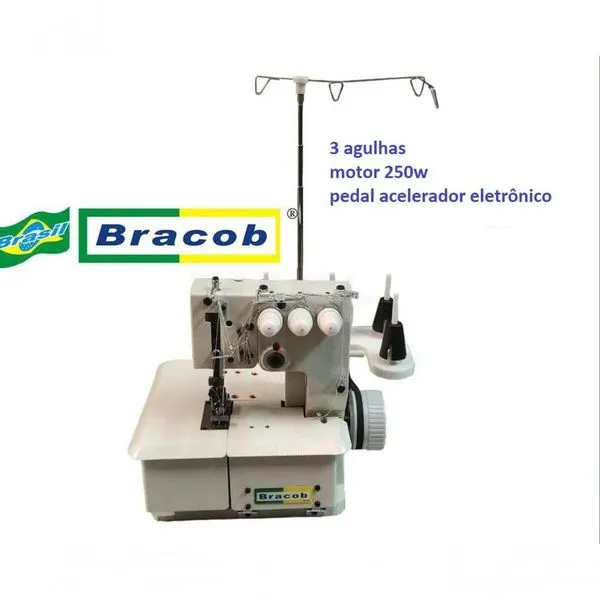 Máquina De Costura Galoneira 3 Agulhas Portátil Branco 110v voltagem 110V