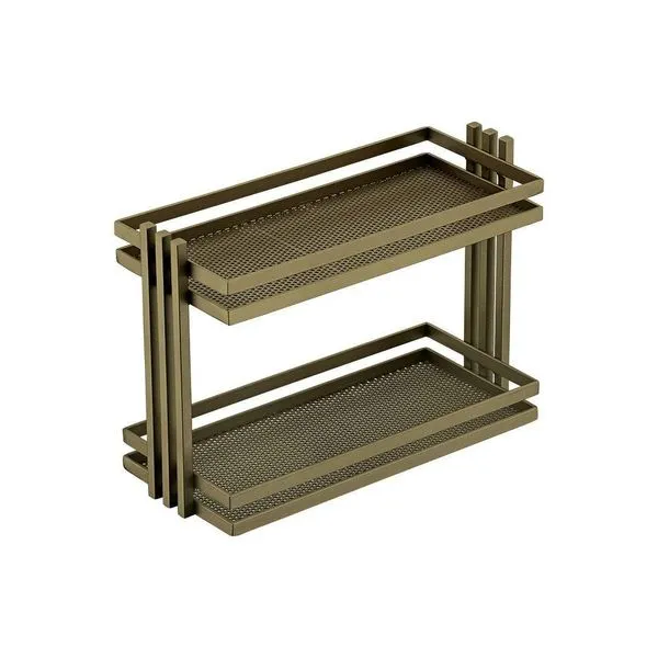 Bandeja Multiuso Organizador Hara Lívia 32,5 X 21 X 14 Cm Cor:champanhe