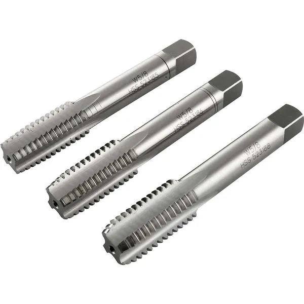 Macho Manual Aço Rápido 5/8" BSW Direito DIN 351 3 Peças - VONDER PLUS