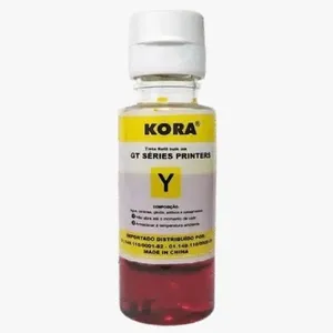 Refil de Tinta Compatível Hp Série GT53 GT52 para Impressora Tanque Bulk Ink Amarelo Yellow 70ML Kora Refil de Tinta Compatível Hp Série GT para Impressora Tanque Bulk Ink Amarelo Yellow 70ML Kora