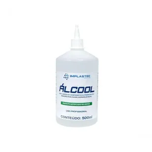 Álcool Isopropílico Isopropanol 99,8% 500ML para Aplicações Industriais com Alta Pureza Implastec Álcool Isopropílico Álcool Isopropanol 99,8% 500ML Pureza Elevada Implastec
