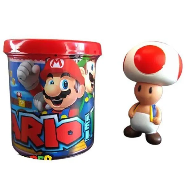 Brinquedo Boneco Action Figure Universo Mario + Caneca 350Ml