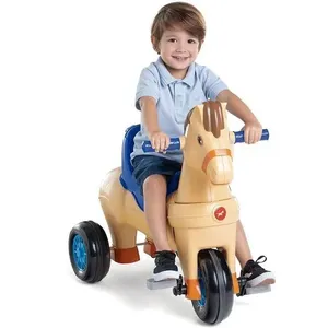 Veículo para Bebê Potó 2 em 1 com Som de Cavalo Azul Calesita Brinquedos Veículo para Bebê Potó 2 em 1 com Som Azul Calesita Brinquedos