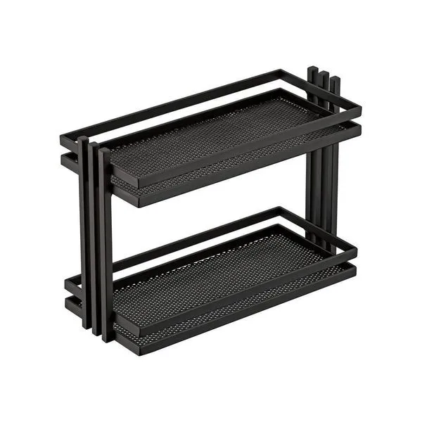 Bandeja Multiuso Organizador Hara Lívia 32,5 X 21 X 14 Cm Cor:preto