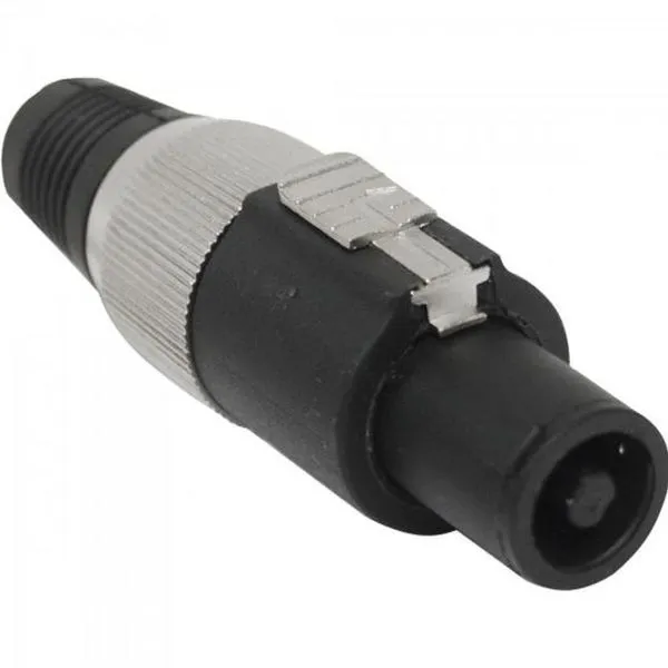 Conector Speakon De Linha Macho 4 Polos Pgsp0004 Preto-cinza Storm