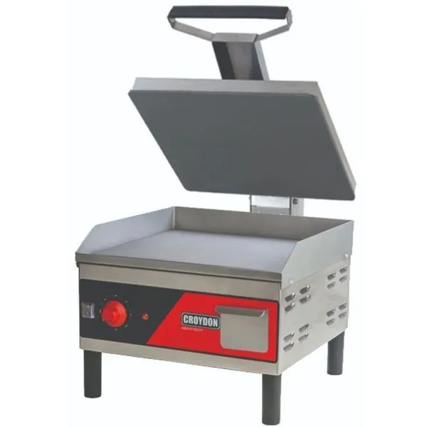 Chapa Elétrica com Prensa CE042T 45x40cm 3700W Alumínio Fundido Inox 220V Croydon Chapa Elétrica com Prensa CE042T 45x40cm 3700W Inox 220V Croydon