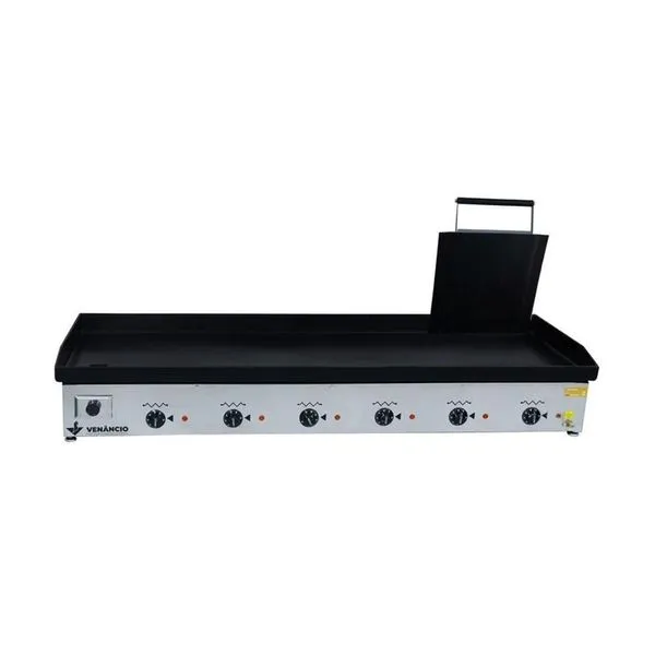 Chapa Bifeteira Lanche Lisa Elétrica Inox Com Prensa Ce140p Venâncio 220v 220v