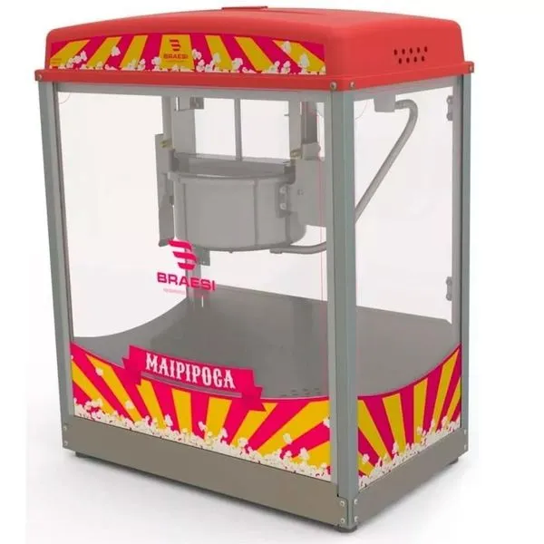 Máquina de Pipoca Elétrica Bmp-150 B5802 Profissional 110V 1200W Aço Inox Braesi Máquina De Pipoca Pipoqueira Braesi Elétrica Aço Inox Bmp-150 B5802 110V
