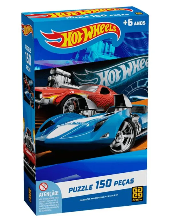 Quebra Cabeça Hot Wheels 150 Peças Grow 04170