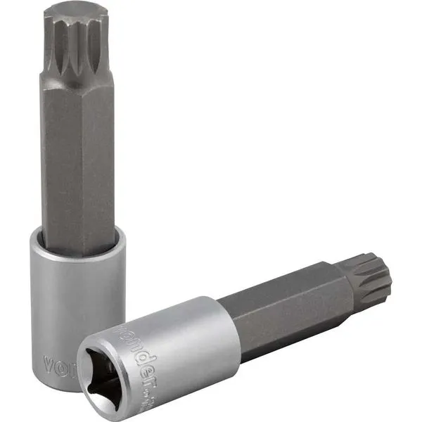 Soquete multidentado longo com encaixe de 1/2" M16, VONDER