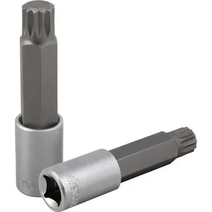 Soquete multidentado longo com encaixe de 1/2" M16, VONDER