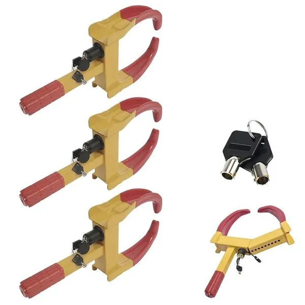 Kit 3 Travas de Pneu Universal BSL3898 Bloqueador de Roda Antifurto para Carro e Moto Braslu Kit 3 Travas de Pneu BSL3898 Bloqueador de Roda Antifurto Carro Moto Braslu