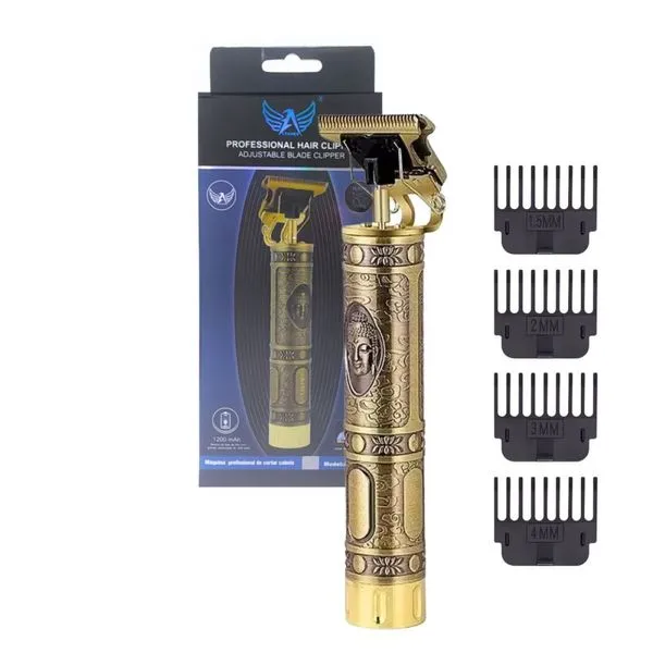 Máquina de Barbear e Cortar Cabelo Altomex AL-3918 Aparador Multifuncional Bateria Recarregável Dourado 110-240V Máquina de Barbear e Cortar Cabelo Altomex AL-3918 sem Fio Bateria Recarregável Dourado 110-240V
