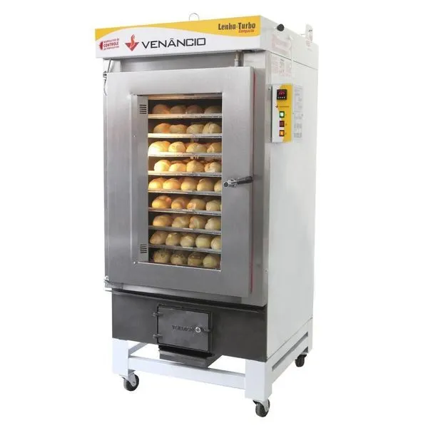 Forno Turbo Ciclone A Lenha 8 Esteiras Venâncio Com Fornalha Frontal Fclt8 220v