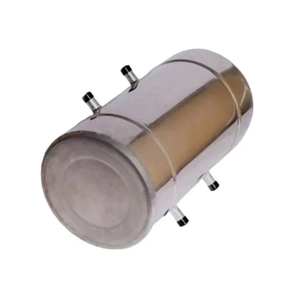 Cilindro para Serpentina 60L 80x32cm para Aquecimento e Refrigeração em Aço Inox Rig Fundidos Cilindro para Serpentina 60L 80x32cm em Aço Inox para Sistemas de Aquecimento Rig Fundidos