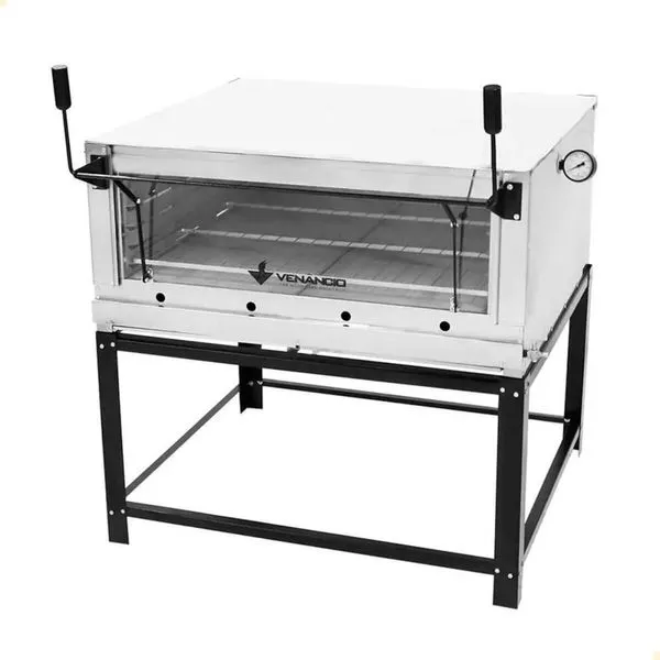 Forno Industrial a Gás com Pedra Refratária Venâncio Roma Inox 90 FIRI90 Aço Inox 132L Inox Forno Industrial a Gás Venâncio Roma Inox 90 FIRI90 com Pedra Refratária 132L Inox