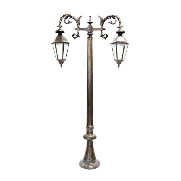 Poste de Jardim Firenze 02 Luminária Italiana Alumínio 246cm