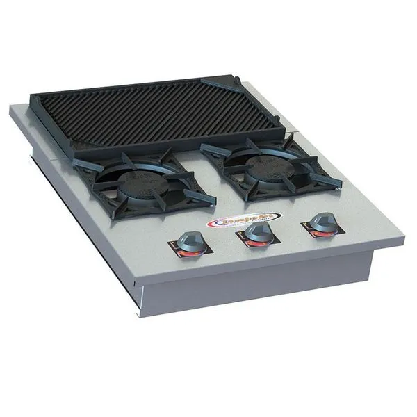 Fogão 2 Bocas De Embutir Com Chapa Baixa Pressão 20x20 2qs Inox Sl13024-i Itajobi