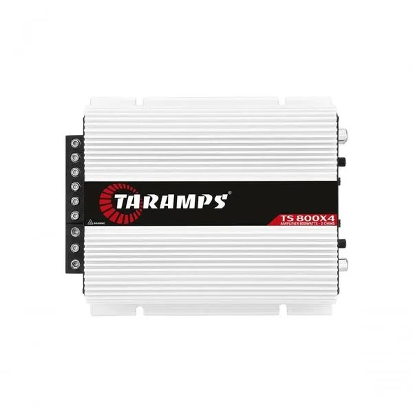 Módulo de Potência para Som Automotivo TS 800X4 2 OHMS 800W RMS 4 Canais com Entrada Fio e RCA Taramps Módulo de Potência para Som Automotivo TS 800X4 2 OHMS 800W RMS 4 Canais Taramps