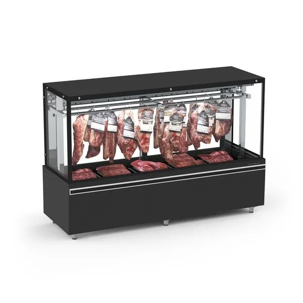 Expositor para Açougue 2m Vanguard Top Gancheira Dupla EAVTG2000E 0 a 4ºC 220V Refrimate Expositor para Açougue Vanguard Top Gancheira Dupla EAVTG2000E 0 a 4ºC 220V Refrimate