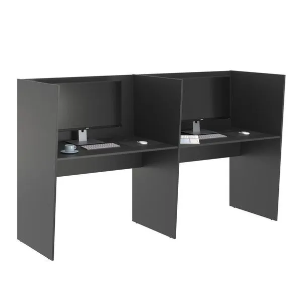 Guiche De Trabalho 2 Lugares Grecia Preto Onix