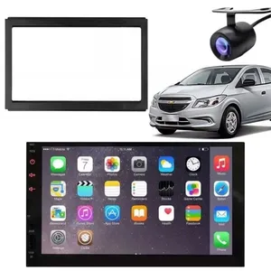 Central Multimídia Automotiva 2 DIN MP5 Player 7 Polegadas com USB Bluetooth FM Câmera de Ré Espelhamento Android Iphone Central Multimídia Automotiva 2 DIN MP5 Player 7 Polegadas com USB Bluetooth FM Câmera de Ré Preto