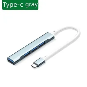 Hub Usb-C 3.0 Tipo 3.1 4 Portas com Otg em Liga de Alumínio para Computador e Celular Oem Hub Usb-C 3.0 Tipo 3.1 4 Portas com Otg em Liga de Alumínio Oem