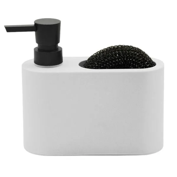 Dispenser Para Detergente Organizador De Esponja Branco Acqua