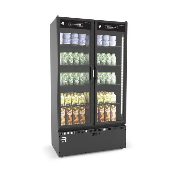Auto Serviço Vanguard Resfriados Expositor 2 Portas 0 A 7 ºc Asvr2ppp Preto-preto 220v - Refrimate