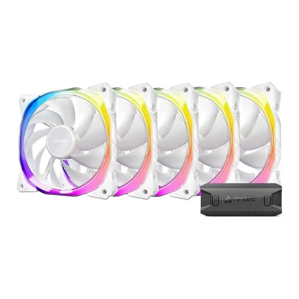 Kit com 5 Cooler P/ Gabinete ANTEC Fusion 120 ARGB W_5PK 120MM ARGB PWM - 0-761345-57005-3
