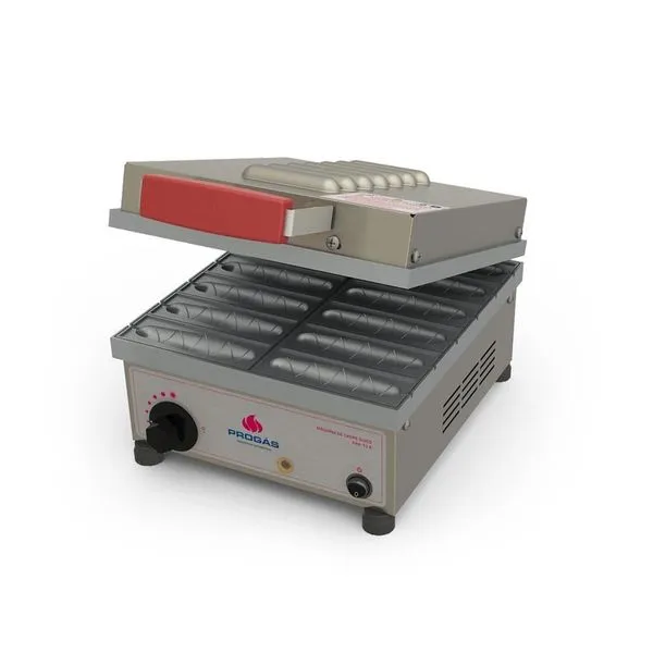 Prensa Elétrica de Crepes Suíço PRK12E 12 Cavidades Termostato 110V Prata Estrutura Inox Progás Prensa Elétrica de Crepes Suíço PRK12E 12 Cavidades 110V Prata com Termostato Progás