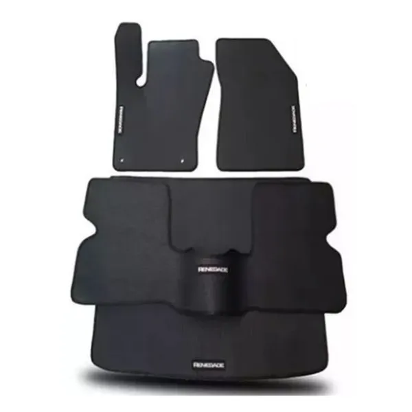 Jogo De Tapete Borracha Jeep Renegade 3 Peças Bordados