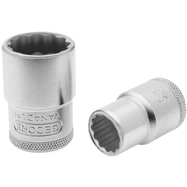 Soquete estriado com encaixe de 1/2" 28 mm - GEDORE