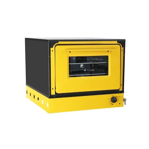 Forno de Bancada a Gás Bravo Brf 104L Metalúrgica Venâncio em Aço Carbono com 2 Grelhas Amarelo Forno de Bancada a Gás Bravo Brf 104L Metalúrgica Venâncio em Aço Carbono Amarelo