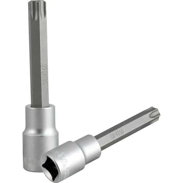 Soquete hexalobular macho longo encaixe de 1/2" T55 - VONDER