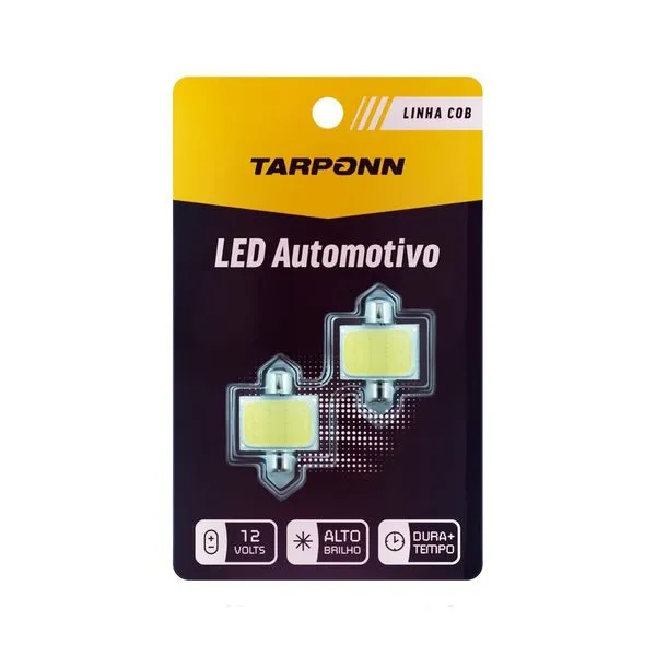 Lampada Led Tarponn Torpedo Sj-cob-12c - 31mm (par)