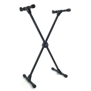 Suporte para Teclado X10 com Regulagem de Largura e Ajuste de Altura Preto ASK Suporte para Teclado X10 com Regulagem de Largura e Ponteiras Antiderrapantes Preto ASK