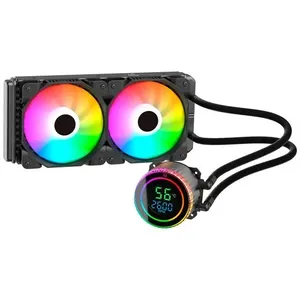 Water Cooler Orb Display 240mm Rgb Preto para Pc Gamer com Radiador em Alumínio Duex Water Cooler Orb Display 240mm Rgb Preto com Radiador em Alumínio Duex