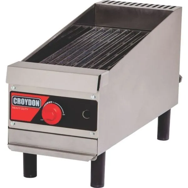 Char Broiler a Gás CCP1 25x47CM com Pedra Cerâmica e Grelha de Ferro Fundido Inox Croydon Char Broiler a Gás CCP1 25x47CM Pedra Cerâmica Ferro Fundido Inox Croydon