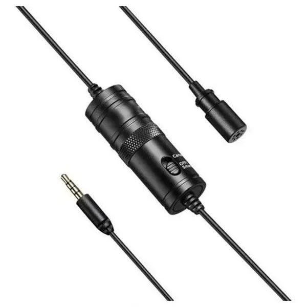 Microfone de Lapela Omnidirecional para Entrevista e Apresentações Cabo 6m Compatível com Smartphone e Pc GXM Microfone de Lapela Omnidirecional para Vídeo Cabo 6m Compatível com Smartphone e Câmera GXM