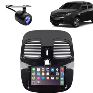 Central Multimídia Automotiva 2 Din Mp5 Grand Siena 7 Tela Tft Touch Bluetooth Usb Câmera de Ré Moldura Pruden Auto Central Multimídia Automotiva 2 Din Mp5 Grand Siena 7 Bluetooth Usb Rádio Fm Espelhamento Celular