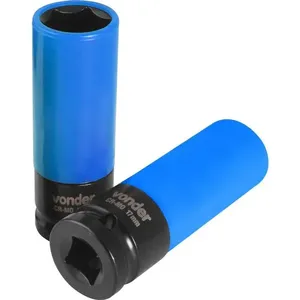 Soquete Sextavado de Impacto para Roda de Liga Leve 1/2" x 17mm - VONDER