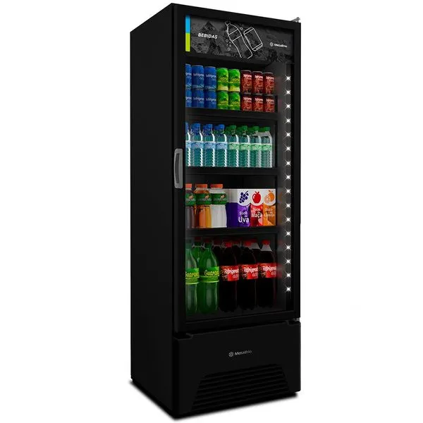 Expositor Vertical Metalfrio 1 Porta All Black 403 Litros VB40AH Expositor Vertical Metalfrio 1 Porta All Black 403 Litros 127V VB40AH