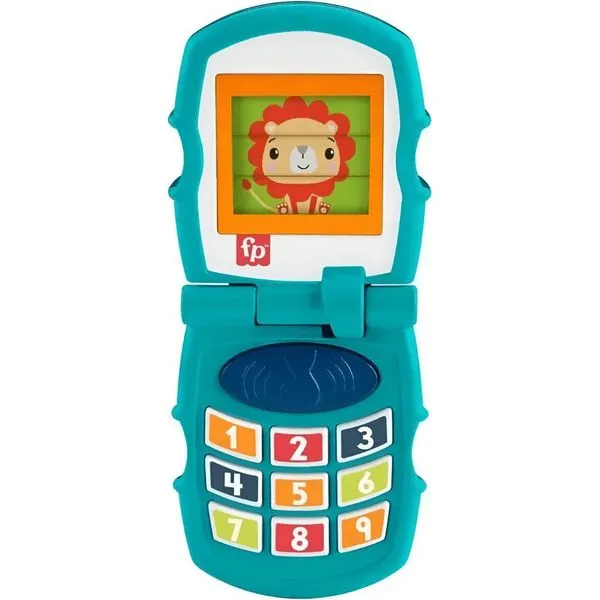 Brinquedo Educativo Celular dos Animais Leão com Sons Interativos Volume Reduzido para Bebês Mattel Brinquedo Educativo Celular dos Animais Leão com Sons para Estimular Coordenação Motora Mattel