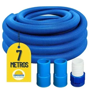 Mangueira Para Limpeza De Piscinas Flexível Flutuante 07 Metros Com 02 Ponteiras