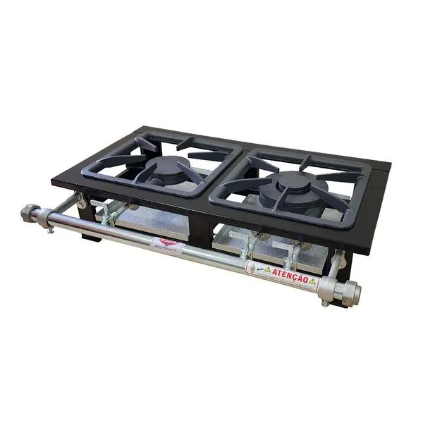 Fogão De Mesa 2 Bocas Baixa Pressão Linha Silver Cefaz Cfzs-181